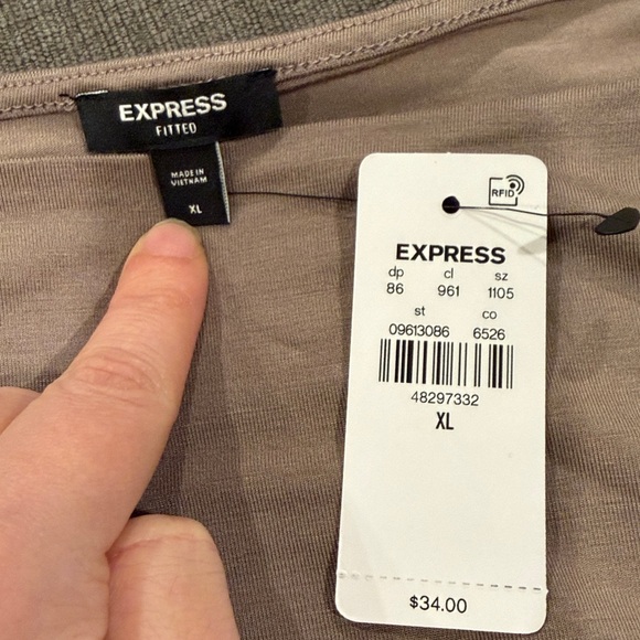 Express Supersoft Fitted Boat Neck Baby Tee - Size XL - NEW WITH TAGS!!   tops - Picture 4 of 6